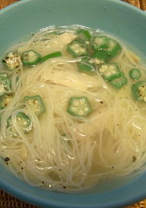 さっぱり☆オクラと鶏肉のにゅうめん-レシピのメイン写真