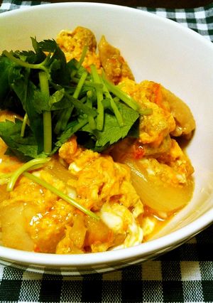 フライパン一つで♪ふわトロ親子丼-レシピのメイン写真