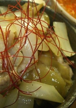 台湾★簡単豚バラ肉とザーサイの炒め物-レシピのメイン写真