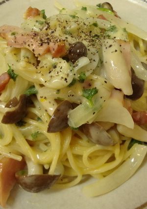 フライパンだけで！簡単☆豆乳カルボナーラ-レシピのメイン写真