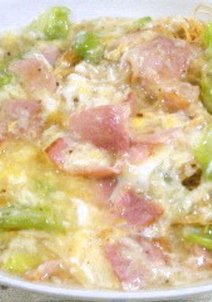 キャベツとベーコンの皿うどん❤-レシピのメイン写真