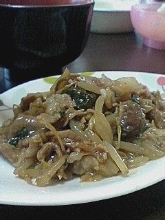 豚モヤシの大葉ニンニク醤油炒め♪-レシピのメイン写真