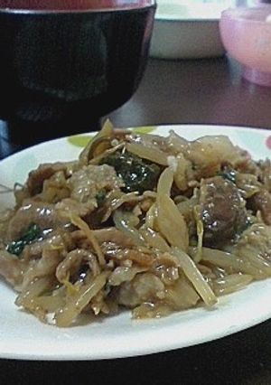 豚ﾓﾔｼの大葉ﾆﾝﾆｸ醤油炒め♪-レシピのメイン写真