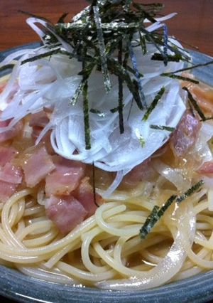 シャキシャキ玉ねぎの和風！冷製パスタ-レシピのメイン写真