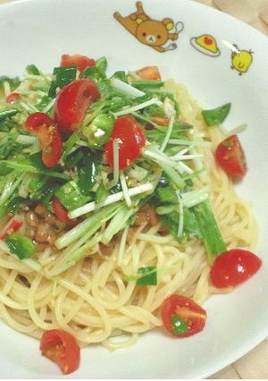納豆の隠れんぼスパ-レシピのメイン写真