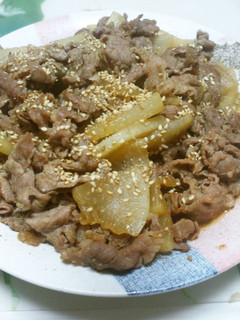 ご飯がすすむ!牛肉と大根の韓国風炒め-レシピのメイン写真