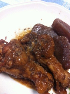 手羽元とコンニャクの煮物-レシピのメイン写真