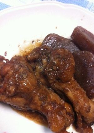 手羽元とコンニャクの煮物-レシピのメイン写真