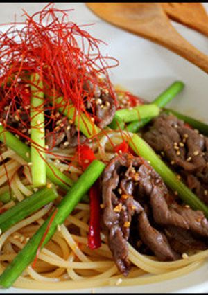 韓国風味の簡単プルコギスパゲティー！-レシピのメイン写真