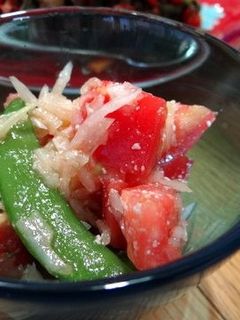 トマトとスナップえんどうのチーズマリネ-レシピのメイン写真