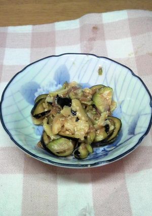 自家栽培採れたて茄子の梅肉手もみ和え-レシピのメイン写真