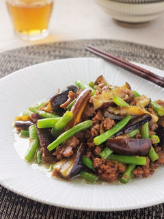 なすといんげんのひき肉炒め-レシピのメイン写真