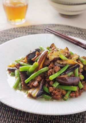 なすといんげんのひき肉炒め-レシピのメイン写真