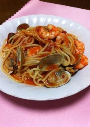 アサリとエビのペスカトーレ-レシピのメイン写真