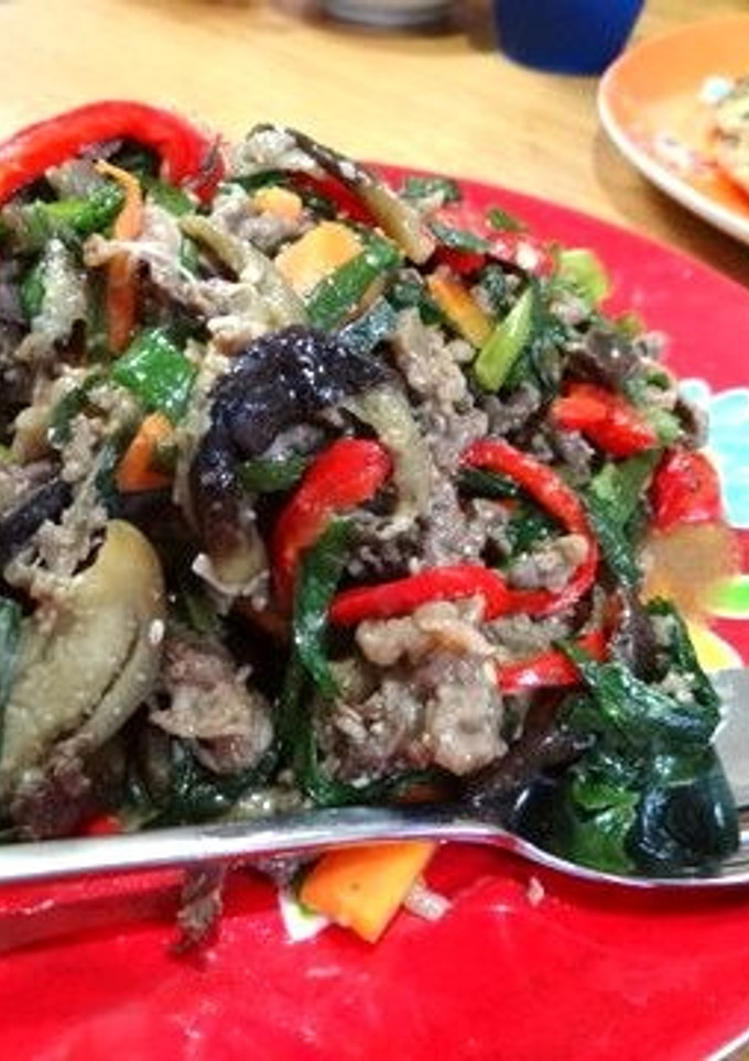 牛薄切り肉と夏野菜の中華味噌炒め-レシピのメイン写真