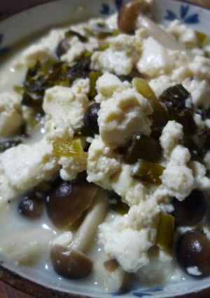 豆腐高菜キノコの旨煮-レシピのメイン写真