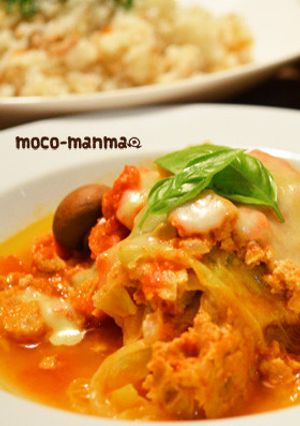 チーズトマトでキャベツとひき肉の重ね煮＊-レシピのメイン写真