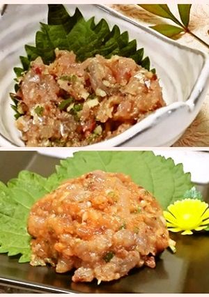 酒の肴に☆鯵のなめろう♪-レシピのメイン写真