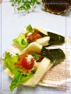 唐揚げ*海苔巻きサンド-レシピのメイン写真