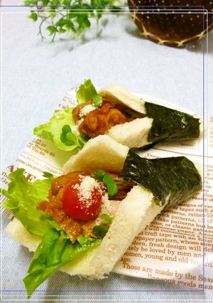 唐揚げ*海苔巻きサンド-レシピのメイン写真