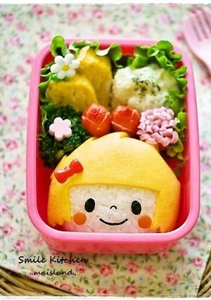 ギザギザおかっぱヘアの女の子＊キャラ弁-レシピのメイン写真
