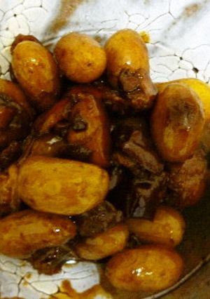 ビールがウマイ～新じゃがの甘辛煮-レシピのメイン写真