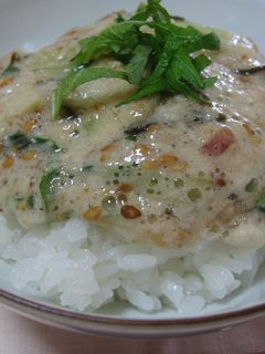 夏バテ防止に!*残り物でとろろごはん-レシピのメイン写真