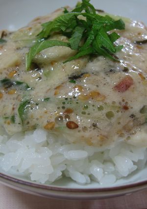 夏バテ防止に！＊残り物でとろろごはん-レシピのメイン写真