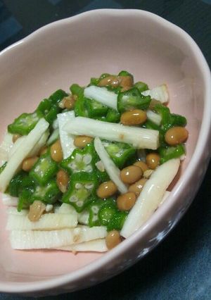 夏にオススメ♪簡単納豆オクラ山芋和え☆-レシピのメイン写真