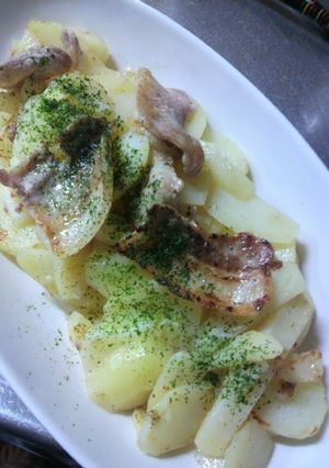 レンジで簡単じゃがいも・豚肉バター炒め-レシピのメイン写真