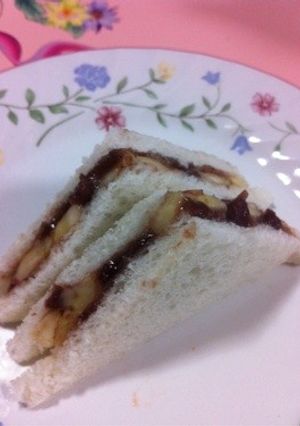 簡単☆美味しいあんこバナナサンドイッチ♡-レシピのメイン写真