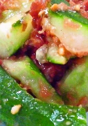 さっぱり味!病み付きのおかか梅きゅう-レシピのメイン写真