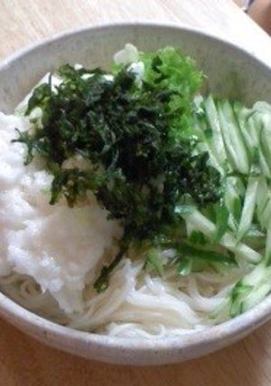 山かけそうめん-レシピのメイン写真
