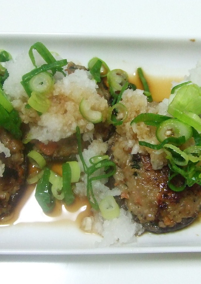 大根おろしであっさり　しいたけの肉詰め-レシピのメイン写真