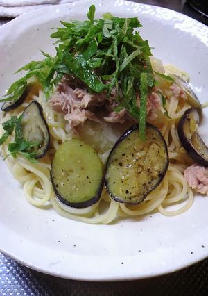 ツナ☆大根おろし☆ナスの冷製パスタ-レシピのメイン写真
