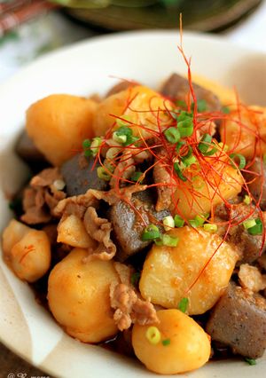 豚バラ蒟蒻とじゃが芋の韓流肉じゃが♪-レシピのメイン写真