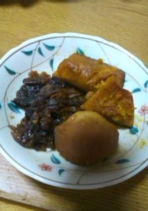 炊飯器で新ｼﾞｬｶﾞとｶﾎﾞﾁｬの甘辛煮-レシピのメイン写真