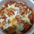 とにかく少ない材料♪トマトチーズピザ風味