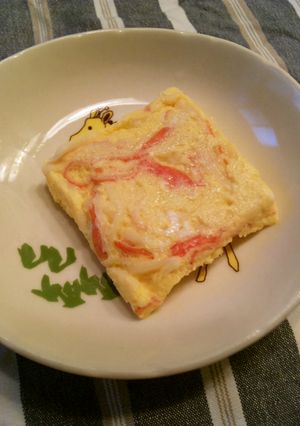 お弁当に！電子レンジで1分！カニカマ卵-レシピのメイン写真