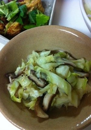 きゃべつとしいたけの温サラダ。-レシピのメイン写真