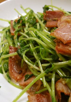 豆苗とベーコンのシャッキリ炒め-レシピのメイン写真
