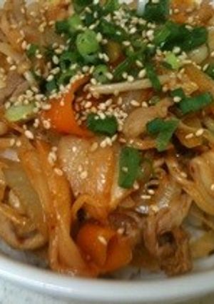 スタミナ＊豚キムチ丼-レシピのメイン写真