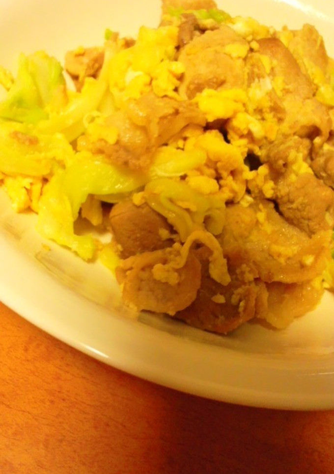 キャベツと豚肉の卵炒め-レシピのメイン写真