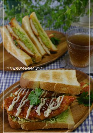 鶏ささみdeコチュジャン味噌サンド♡-レシピのメイン写真