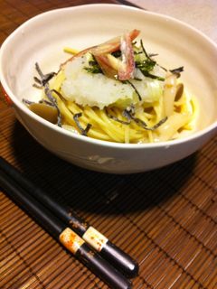 きのことおろしの和風冷製パスタ-レシピのメイン写真