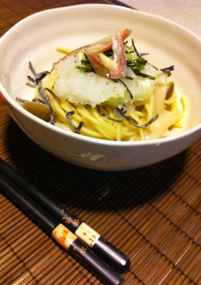 きのことおろしの和風冷製パスタ-レシピのメイン写真