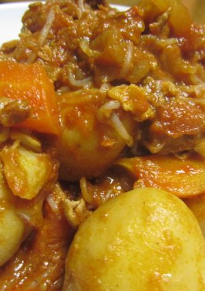 カレー風味？トマト肉じゃが-レシピのメイン写真