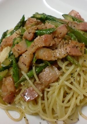 アスパラベーコンパスタ-レシピのメイン写真