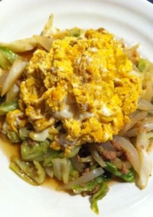 ふわ卵がgood!!豚キャベツ味噌炒め☆-レシピのメイン写真