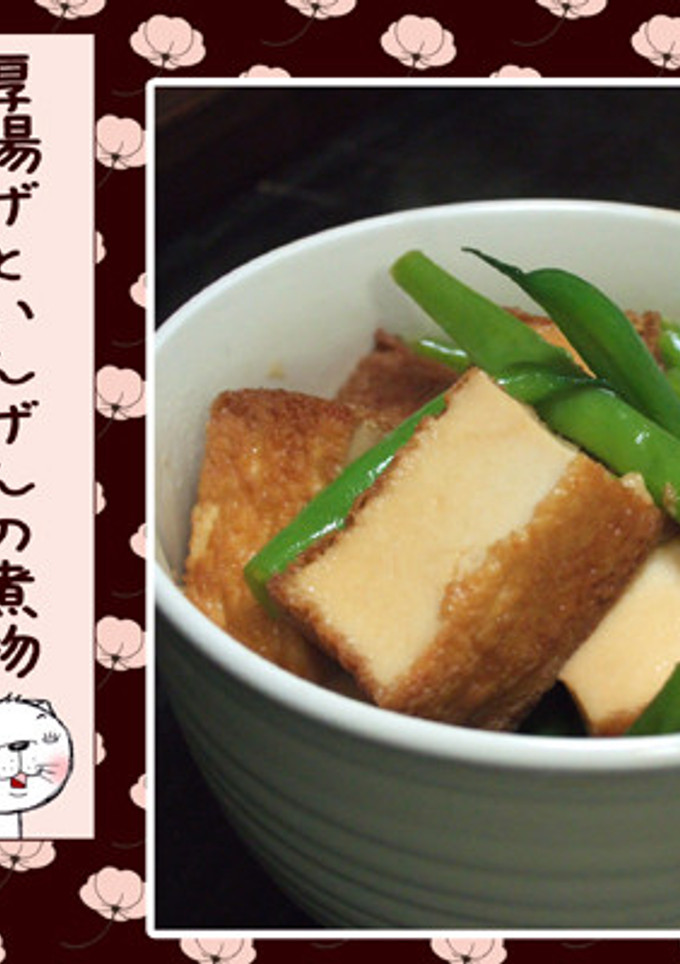 厚揚げといんげんの煮物-レシピのメイン写真